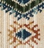 Beige & Brown Traditional Polyester 4 x 6 Feet Machine Made Carpet