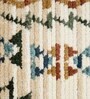 Beige & Brown Traditional Polyester 6 x 9 Feet Machine Made Carpet