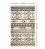 Beige & Brown Traditional Polyester 6 x 9 Feet Machine Made Carpet