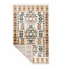 Beige & Brown Traditional Polyester 6 x 9 Feet Machine Made Carpet
