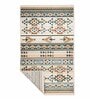 Beige & Brown Traditional Polyester 6 x 9 Feet Machine Made Carpet
