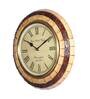 Beige & Brown Wood Beige Modern Wall Clock