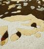 Beige & Chocolate Abstract Wool And Viscose 4 ft x 6 ft Hand tufted Carpet 