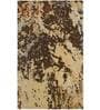 Beige & Chocolate Abstract Wool And Viscose 5 ft x 7 ft Hand tufted Carpet 