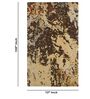 Beige & Chocolate Abstract Wool And Viscose 6 ft x 9 ft Hand tufted Carpet 