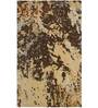 Beige & Chocolate Abstract Wool And Viscose 6 ft x 9 ft Hand tufted Carpet 