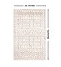 Beige & Cream Abstract Polyester 3 x 5 Feet Machine Made Carpet