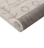 Beige & Cream Abstract Polyester 4 x 6 Feet Machine Made Carpet