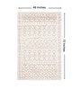 Beige & Cream Abstract Polyester 4 x 6 Feet Machine Made Carpet