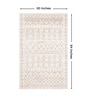 Beige & Cream Abstract Polyester 5 x 7 Feet Machine Made Carpet