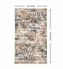 Beige & Cream Abstract Polyester 5 x 7 Feet Machine Made Carpet
