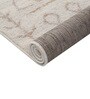 Beige & Cream Abstract Polyester 6 x 9 Feet Machine Made Carpet