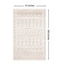 Beige & Cream Abstract Polyester 6 x 9 Feet Machine Made Carpet