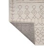 Beige & Cream Abstract Polyester 6 x 9 Feet Machine Made Carpet