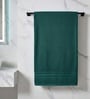 Beige & Dark Green Soft Cotton 500 GSM Solid Bath Towel Pack Of 4