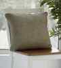Beige & Dull Gold Color 100% Cotton Moss Knit 18X18 Inches Knitted Cushion Cover