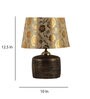 Diagon Beige and Gold Fabric Shade Night Lamp With Teracotta Base