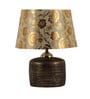 Diagon Beige and Gold Fabric Shade Night Lamp With Teracotta Base