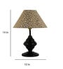 Marazzi Beige and Gold Fabric Shade Night Lamp With Metal Base