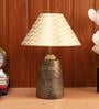 Norwich Beige and Gold Fabric Shade Night Lamp With Teracotta Base