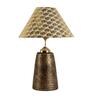 Norwich Beige and Gold Fabric Shade Night Lamp With Teracotta Base