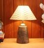 Norwich Beige and Gold Fabric Shade Night Lamp With Teracotta Base
