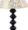 Beige & Gold Shade Table Lamp With Metal Base