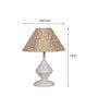 Beige & Gold Shade Table Lamp With Metal Base