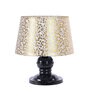 Beige & Gold Shade Table Lamp With Metal Base