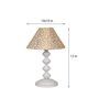 Beige & Gold Shade Table Lamp With Metal Base