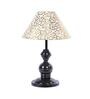 Beige & Gold Shade Table Lamp With Metal Base