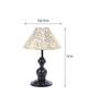 Beige & Gold Shade Table Lamp With Metal Base