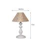 Beige & Gold Shade Table Lamp With Metal Base
