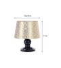 Beige & Gold Shade Table Lamp With Metal Base