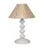 Beige & Gold Shade Table Lamp With Metal Base