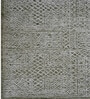 Beige & Green Geometric Wool And Cotton 8 X 5 Feet Hand Tufted Carpet