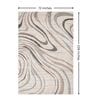 Beige & Grey Contemporary Freize 6 x 9 Feet  Machine -Made Carpet