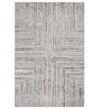 Beige & Grey Contemporary Freize 6 x 9 Feet  Machine -Made Carpet