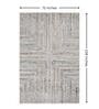 Beige & Grey Contemporary Freize 6 x 9 Feet  Machine -Made Carpet