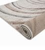 Beige & Grey Contemporary Freize 6 x 9 Feet  Machine -Made Carpet