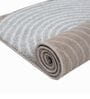 Beige & Grey Contemporary Freize 6 x 9 Feet  Machine -Made Carpet