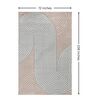 Beige & Grey Contemporary Freize 6 x 9 Feet  Machine -Made Carpet