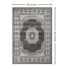Beige & Grey Traditional PP Heatset 3 x 5 Feet  Machine -Made Carpet
