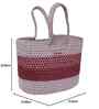 Beige & Maroon Polypropelyene Floris Tote Storage Basket