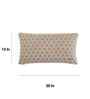 Beige & Natural 100% Cotton Geometric 12X20 Inches Knitted Cushion Cover