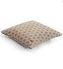 Beige & Natural 100% Cotton Geometric 16X16 Inches Knitted Cushion Cover