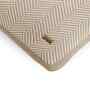 Beige & Natural 100% Cotton Herring Bone 16X16 Inches Knitted Cushion Cover