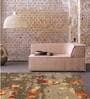 Beige & Orange Abstract Wool And Viscose 5 ft x 7 ft Hand tufted Carpet 