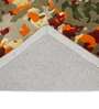 Beige & Orange Abstract Wool And Viscose 6 ft x 9 ft Hand tufted Carpet 