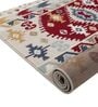 Beige & Red Traditional PP Heatset 3 x 5 Feet  Machine -Made Carpet